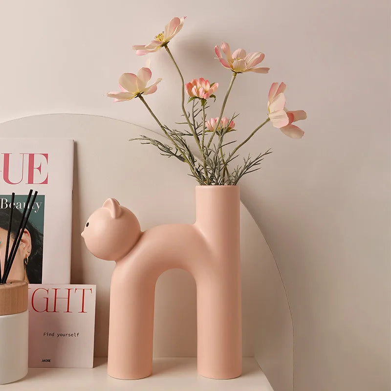 PurrPose - H-shaped flower vase for cats