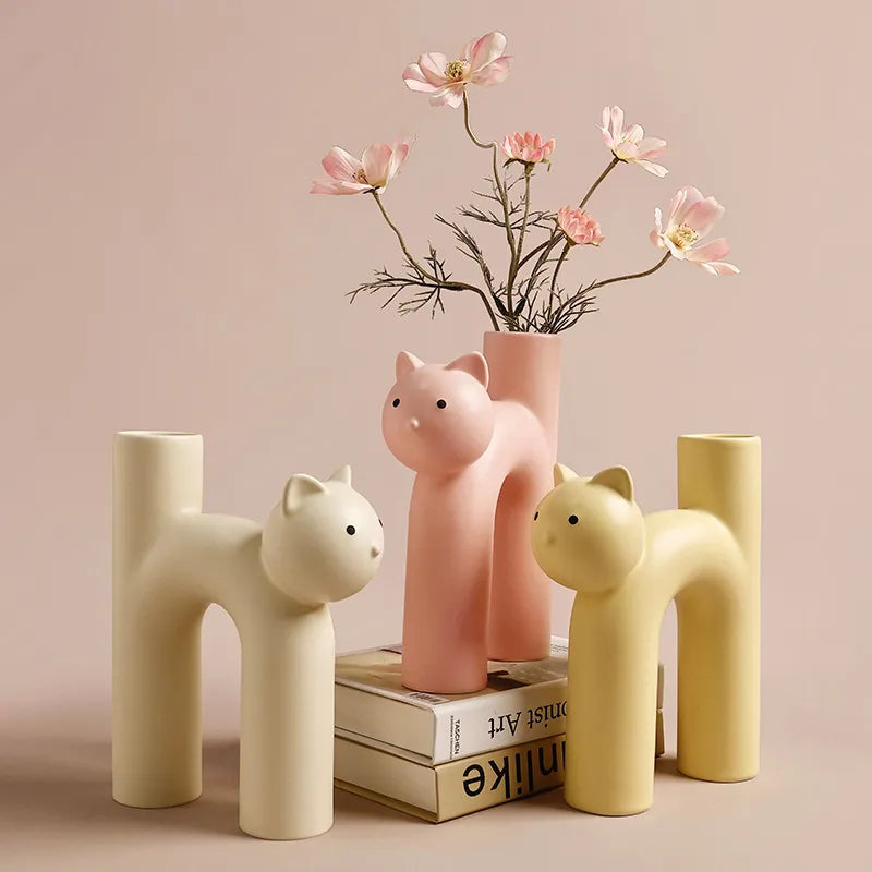 PurrPose - H-shaped flower vase for cats