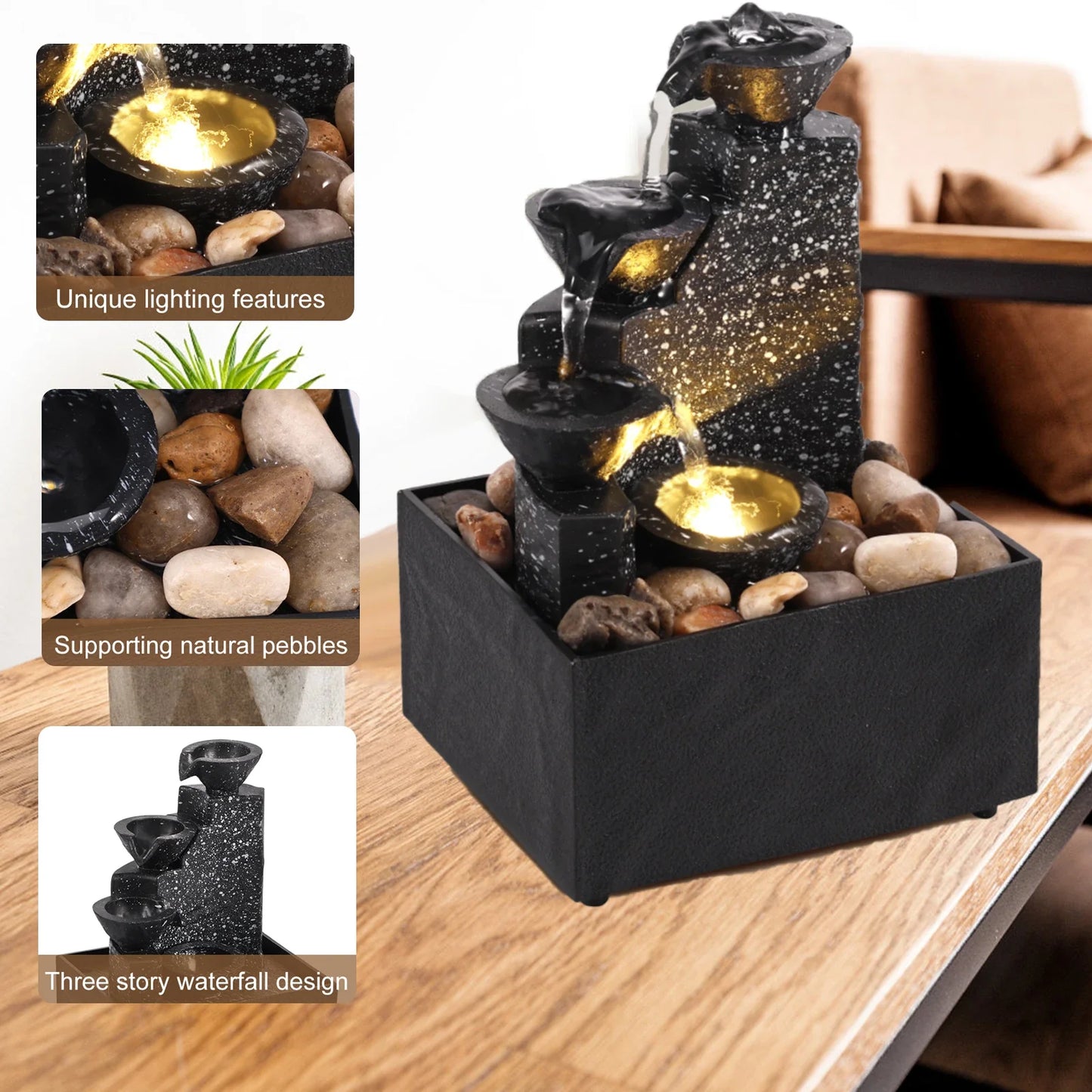 WaveFlow - Flowing water fountain