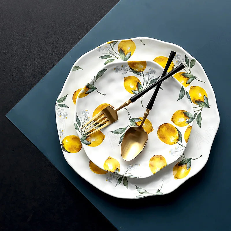 ZestVista - European ceramic plate lemon