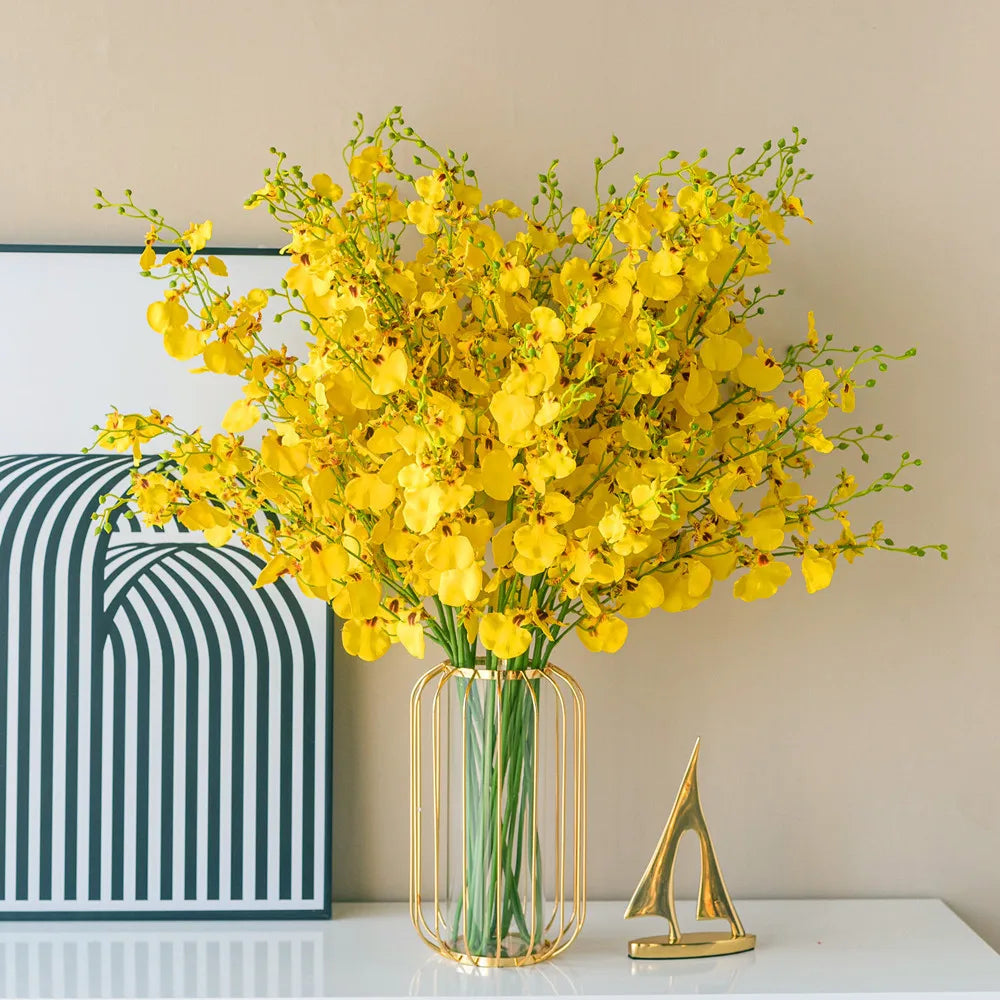 GoldenHues - Nordic gold glass vase