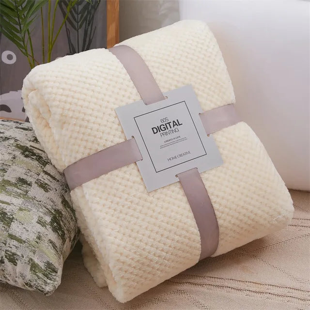 FlannelBliss - Thickened plaid blanket