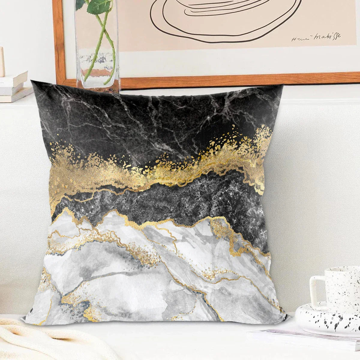 LuminaWave - Pillowcase with pebble pattern