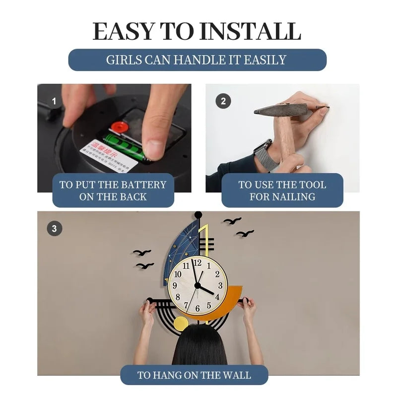 OceanicHours - Sailboat wall clock