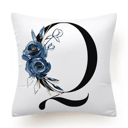 FloralLetters | Floral Alphabet Pillowcase