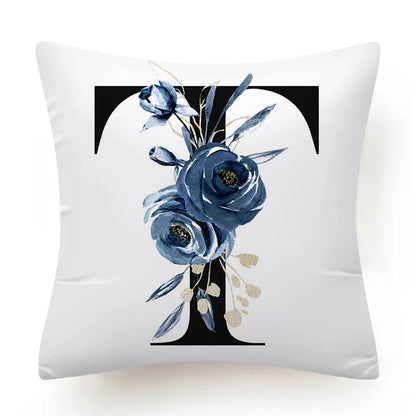 FloralLetters | Floral Alphabet Pillowcase