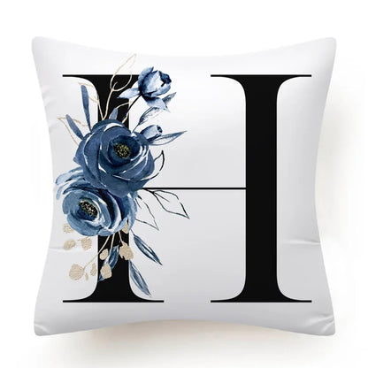 FloralLetters | Floral Alphabet Pillowcase