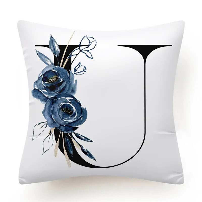 FloralLetters | Floral Alphabet Pillowcase