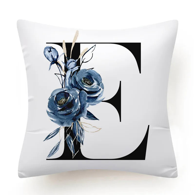 FloralLetters | Floral Alphabet Pillowcase