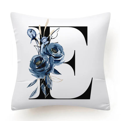 FloralLetters | Floral Alphabet Pillowcase