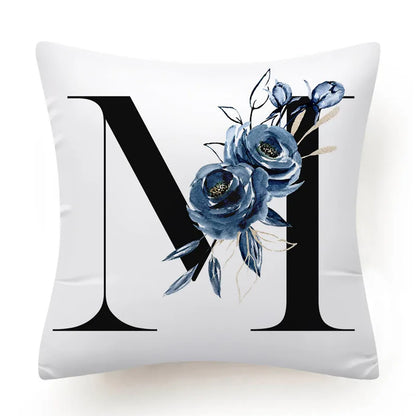 FloralLetters | Floral Alphabet Pillowcase