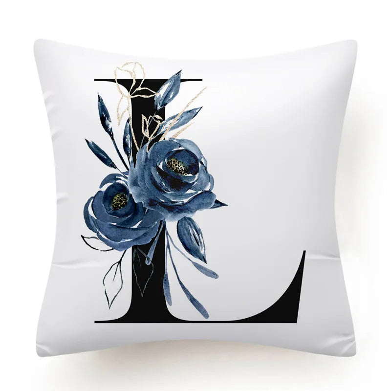 FloralLetters | Floral Alphabet Pillowcase