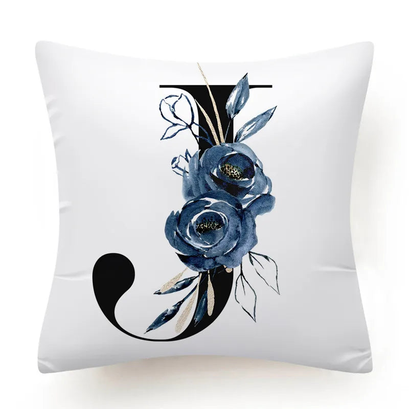 FloralLetters | Floral Alphabet Pillowcase