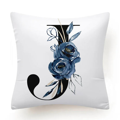 FloralLetters | Floral Alphabet Pillowcase