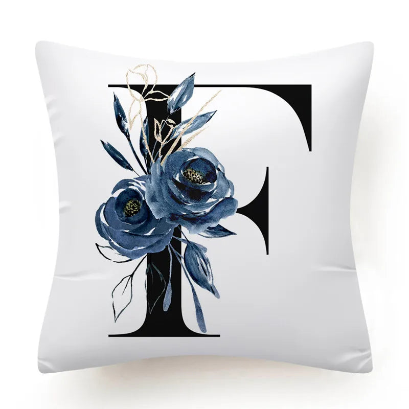 FloralLetters | Floral Alphabet Pillowcase