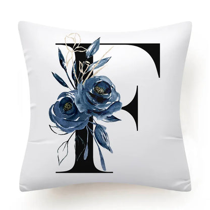 FloralLetters | Floral Alphabet Pillowcase