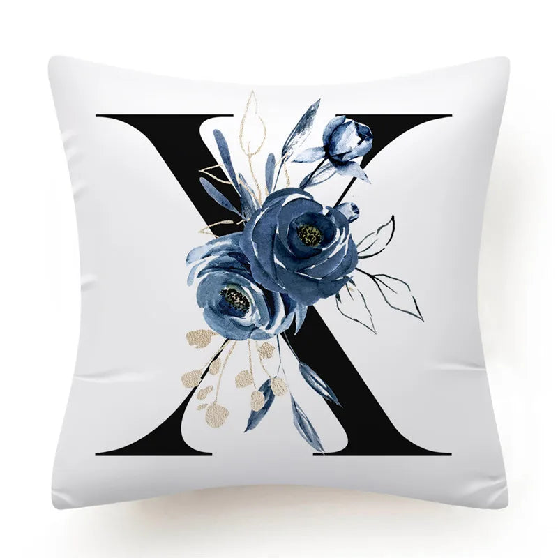 FloralLetters | Floral Alphabet Pillowcase