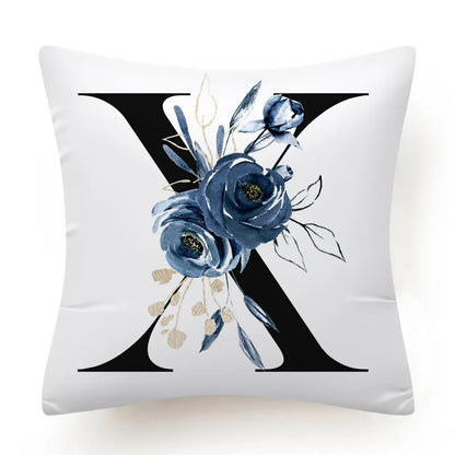 FloralLetters | Floral Alphabet Pillowcase