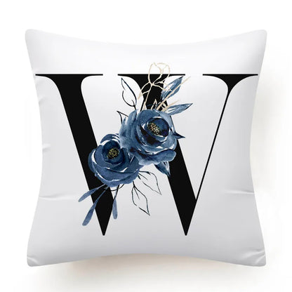 FloralLetters | Floral Alphabet Pillowcase