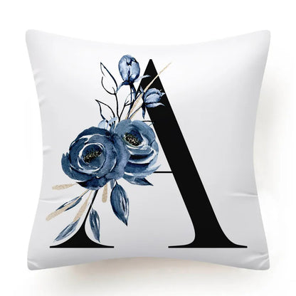 FloralLetters | Floral Alphabet Pillowcase