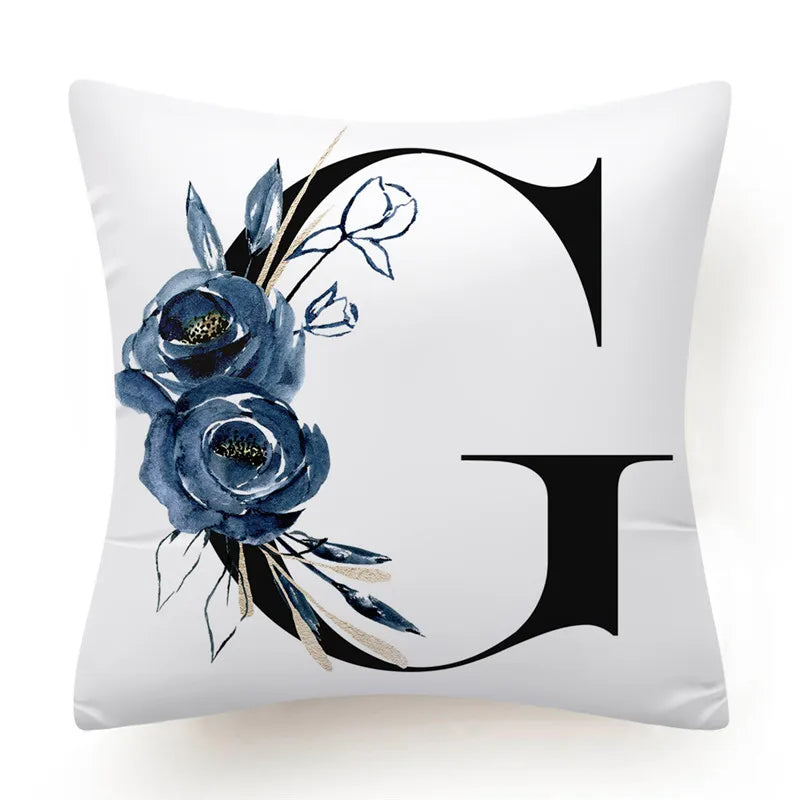 FloralLetters | Floral Alphabet Pillowcase