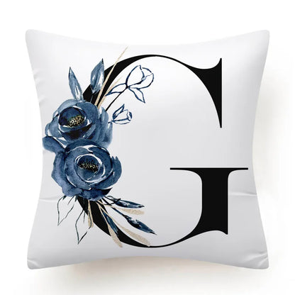 FloralLetters | Floral Alphabet Pillowcase