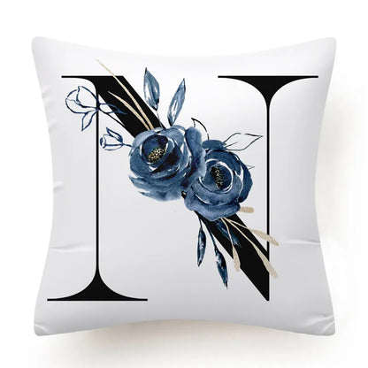 FloralLetters | Floral Alphabet Pillowcase