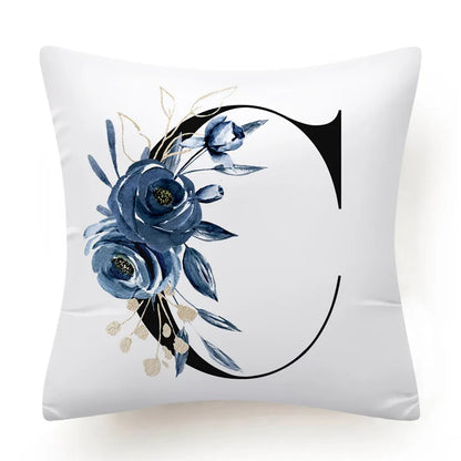 FloralLetters | Floral Alphabet Pillowcase