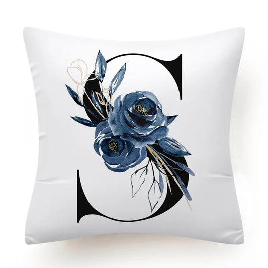 FloralLetters | Floral Alphabet Pillowcase