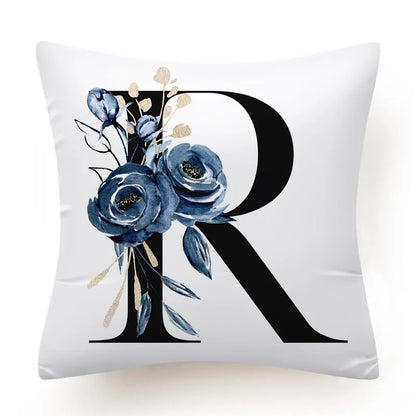 FloralLetters | Floral Alphabet Pillowcase
