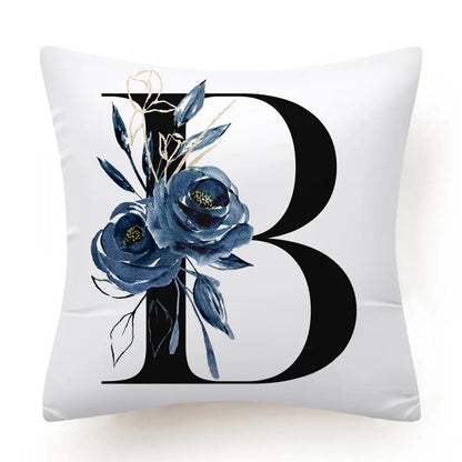 FloralLetters | Floral Alphabet Pillowcase