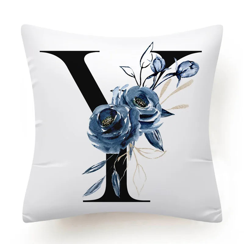 FloralLetters | Floral Alphabet Pillowcase