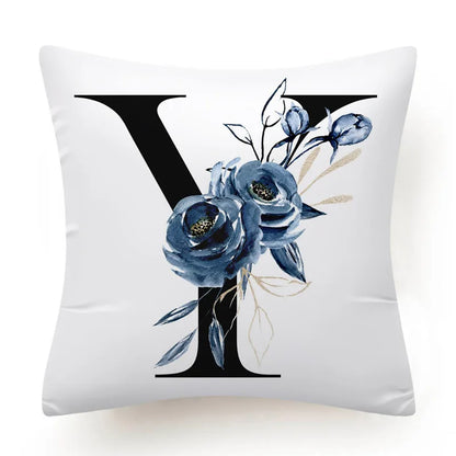 FloralLetters | Floral Alphabet Pillowcase