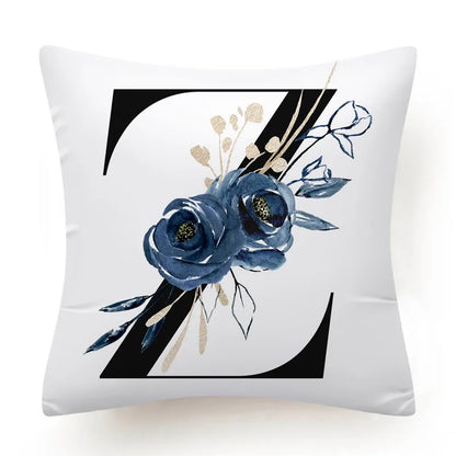 FloralLetters | Floral Alphabet Pillowcase