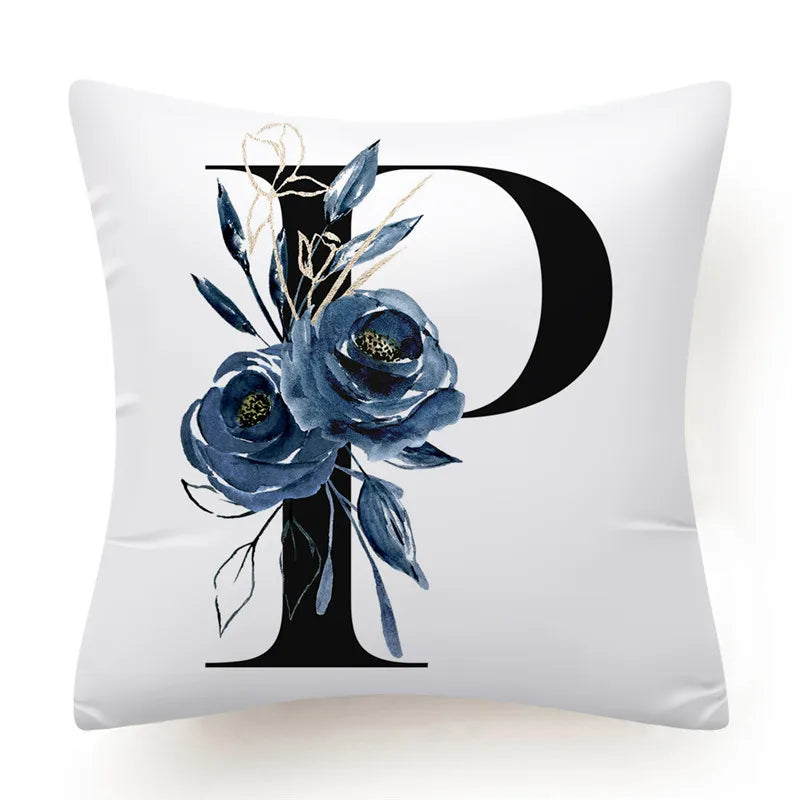FloralLetters | Floral Alphabet Pillowcase