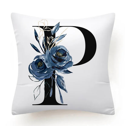 FloralLetters | Floral Alphabet Pillowcase