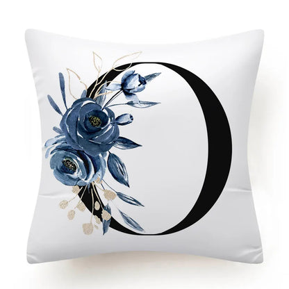 FloralLetters | Floral Alphabet Pillowcase