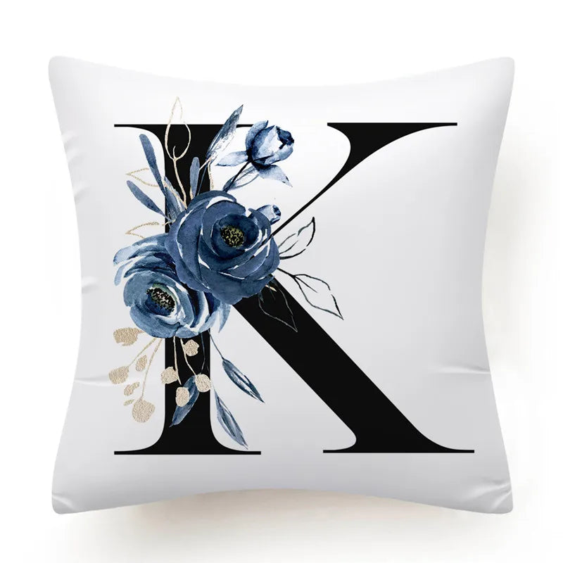 FloralLetters | Floral Alphabet Pillowcase