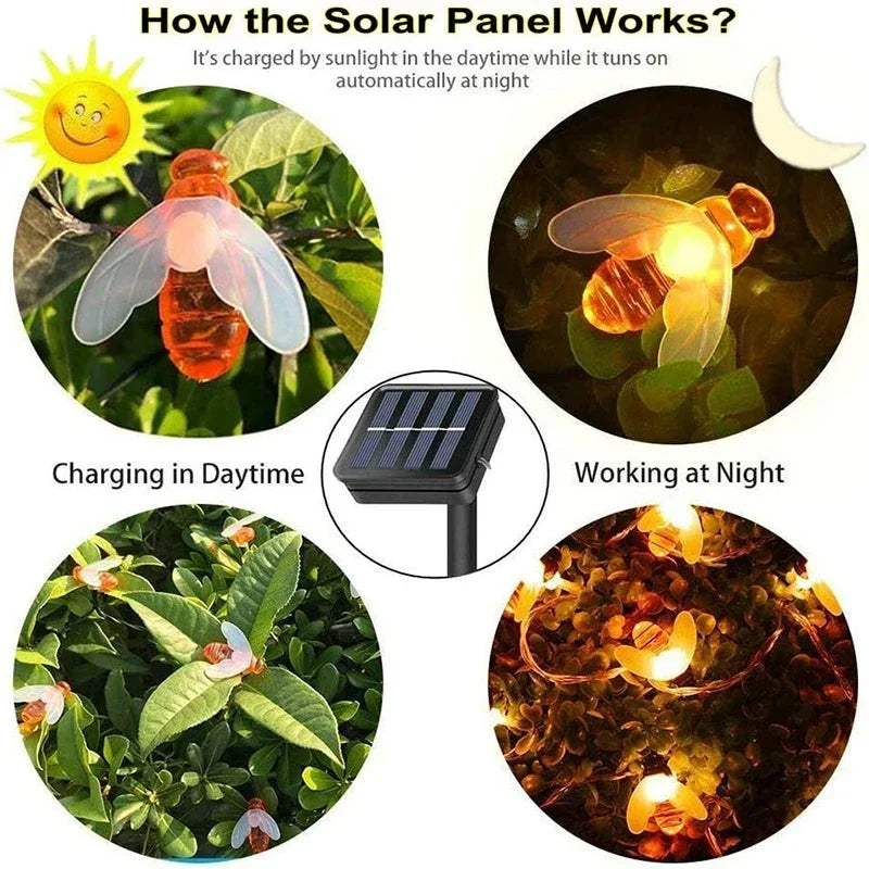 BeeGlow - Solar fairy lights for outdoors