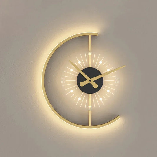Modern Led clock wall light